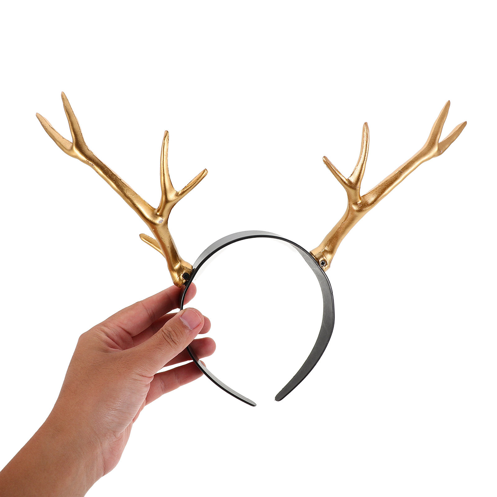 Reindeer Antlers Headband - 鹿の角のヘッドバンド2個セット。キラキラ光るトナカイの角のコスチューム用ヘアフープ。クリスマスパーティーやホリデーに最適なヘッドピース。