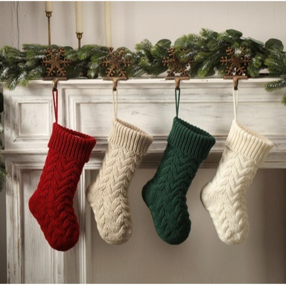 ニットクリスマスソックスふわふわソフトハンギングオーナメント - Christmas Stocking Hanging のレビューと価格