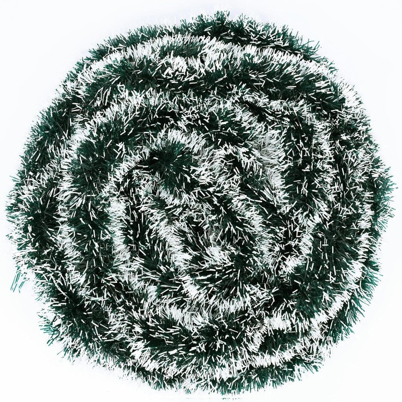 クリスマス用のキラキラリボン、緑色のリボン、ガーランド、DI - Tinsel Garland Decoration のレビューと価格