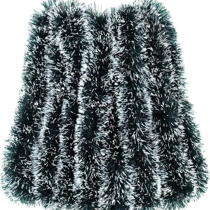 クリスマス用のキラキラリボン、緑色のリボン、ガーランド、DI - Tinsel Garland Decoration のレビューと価格