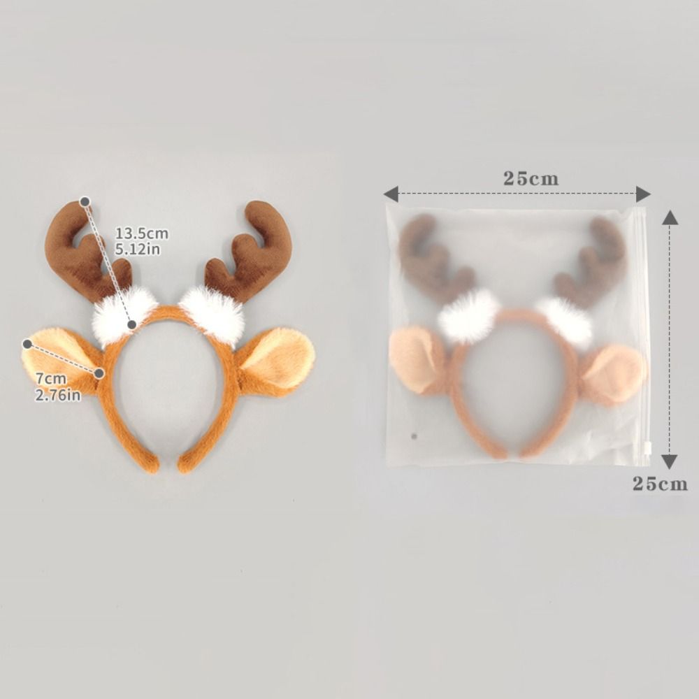 かわいいクリスマス柄のトナカイの角のヘッドドレス。角の耳のデ - Reindeer Antlers Headband のレビューと価格