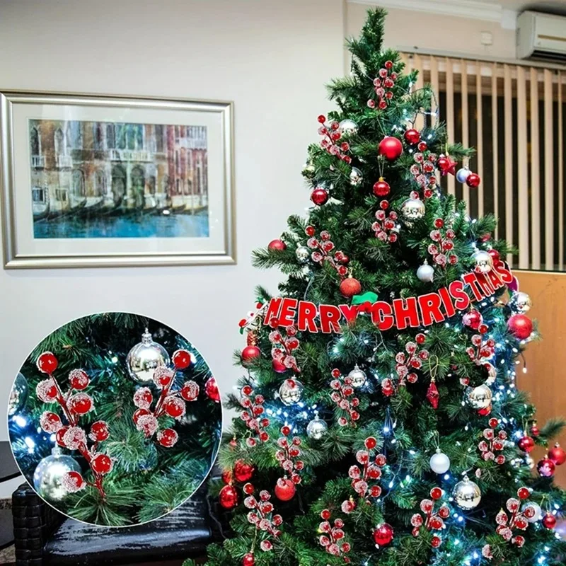 10-200個入り 人工レッドベリー枝 ホーリーベリー クリ - Christmas Tree Artificial のレビューと価格