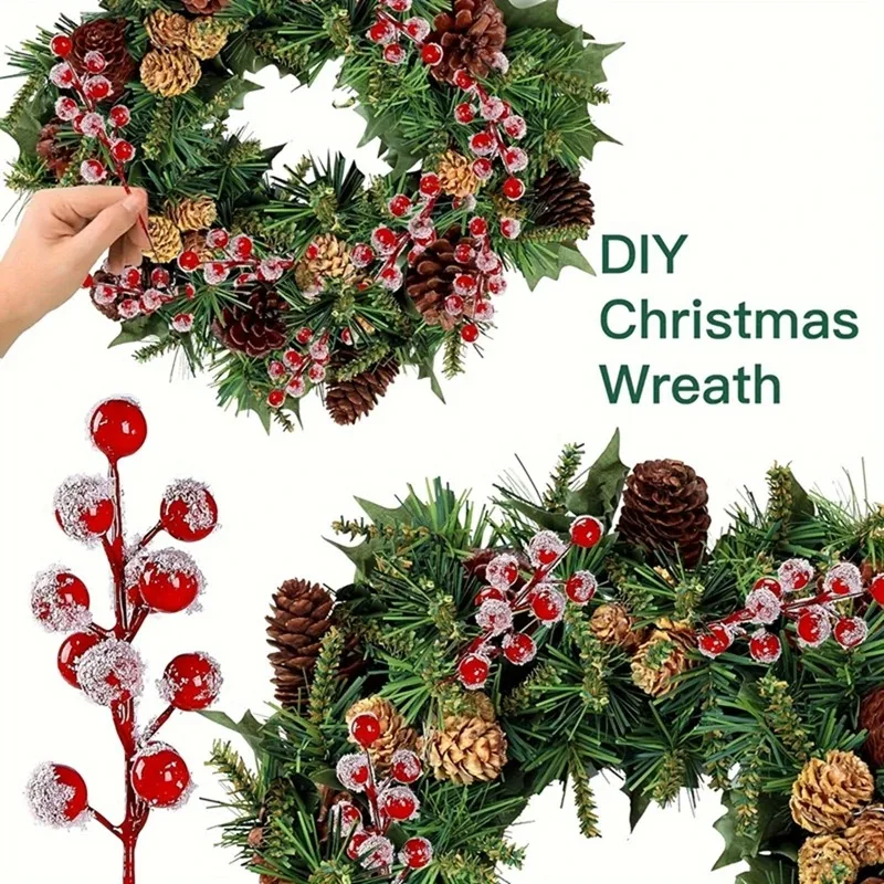 10-200個入り 人工レッドベリー枝 ホーリーベリー クリ - Christmas Tree Artificial のレビューと価格