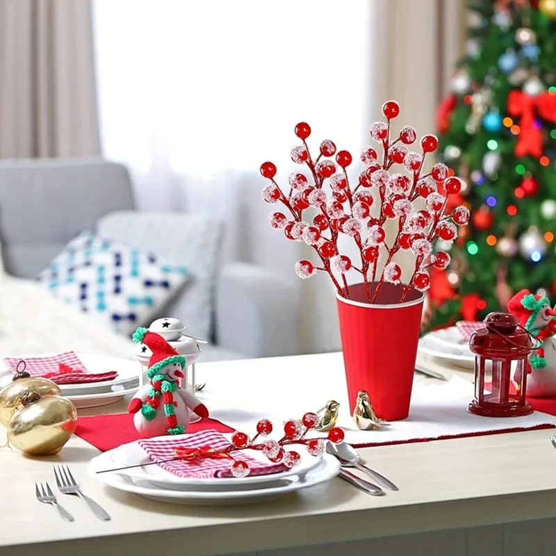 10-200個入り 人工レッドベリー枝 ホーリーベリー クリ - Christmas Tree Artificial のレビューと価格