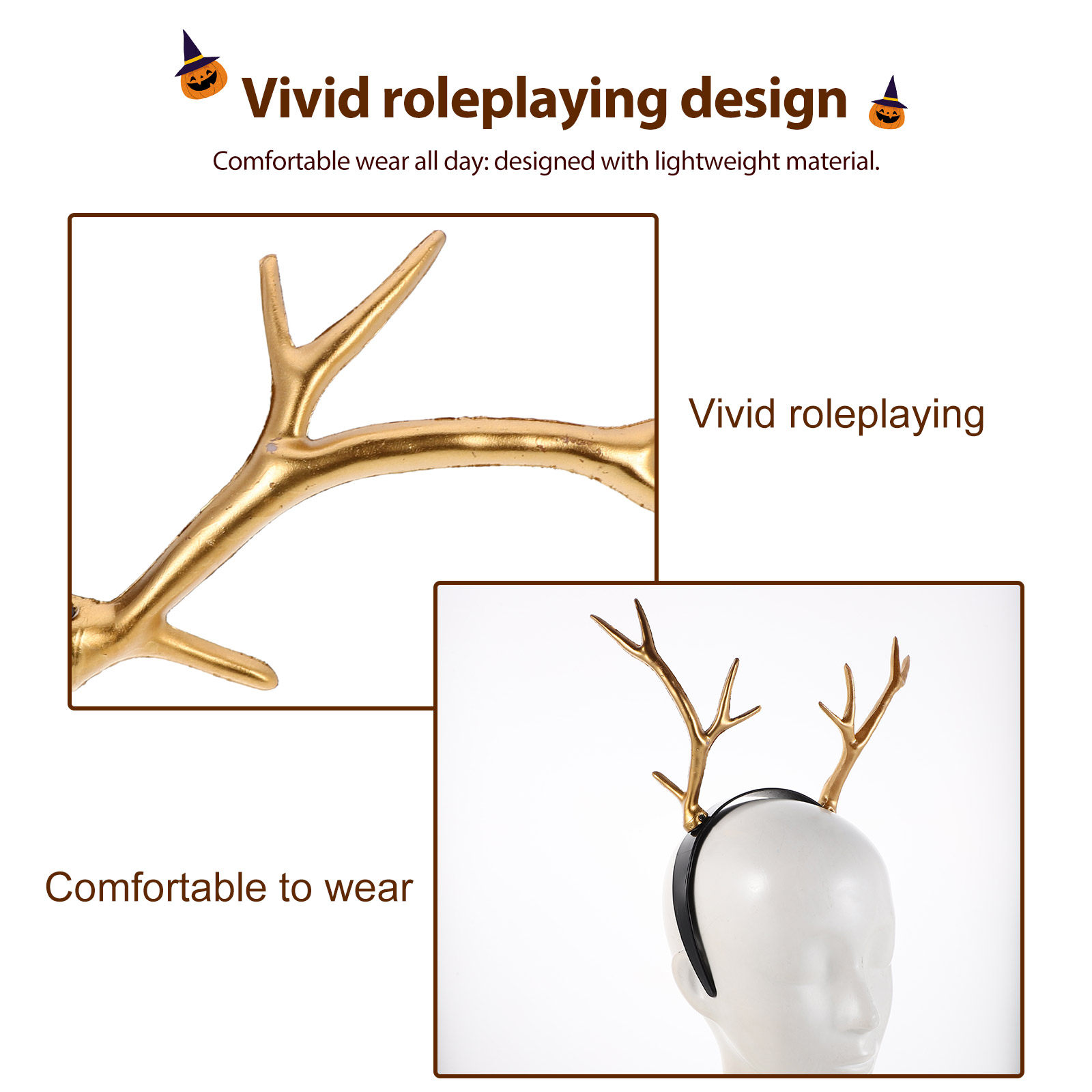 鹿の角のヘッドバンド2個セット。キラキラ光るトナカイの角のコ - Reindeer Antlers Headband のレビューと価格
