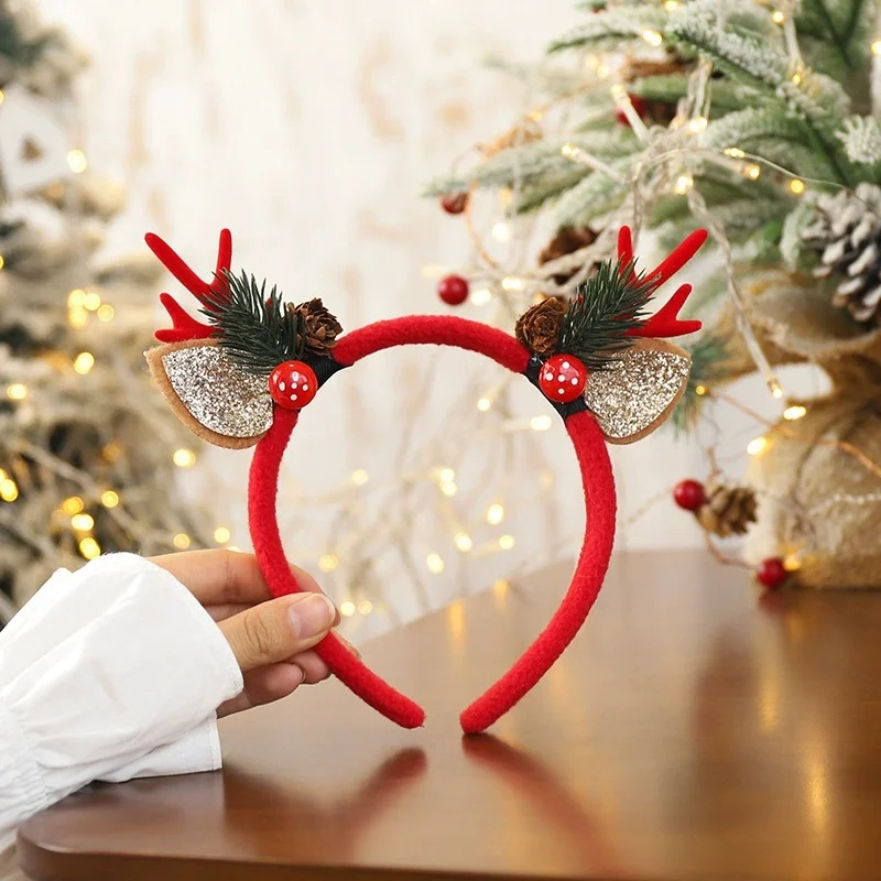 1個入り クリスマスヘッドバンド クリスマスパーティーの記念 - Reindeer Antlers Headband のレビューと価格
