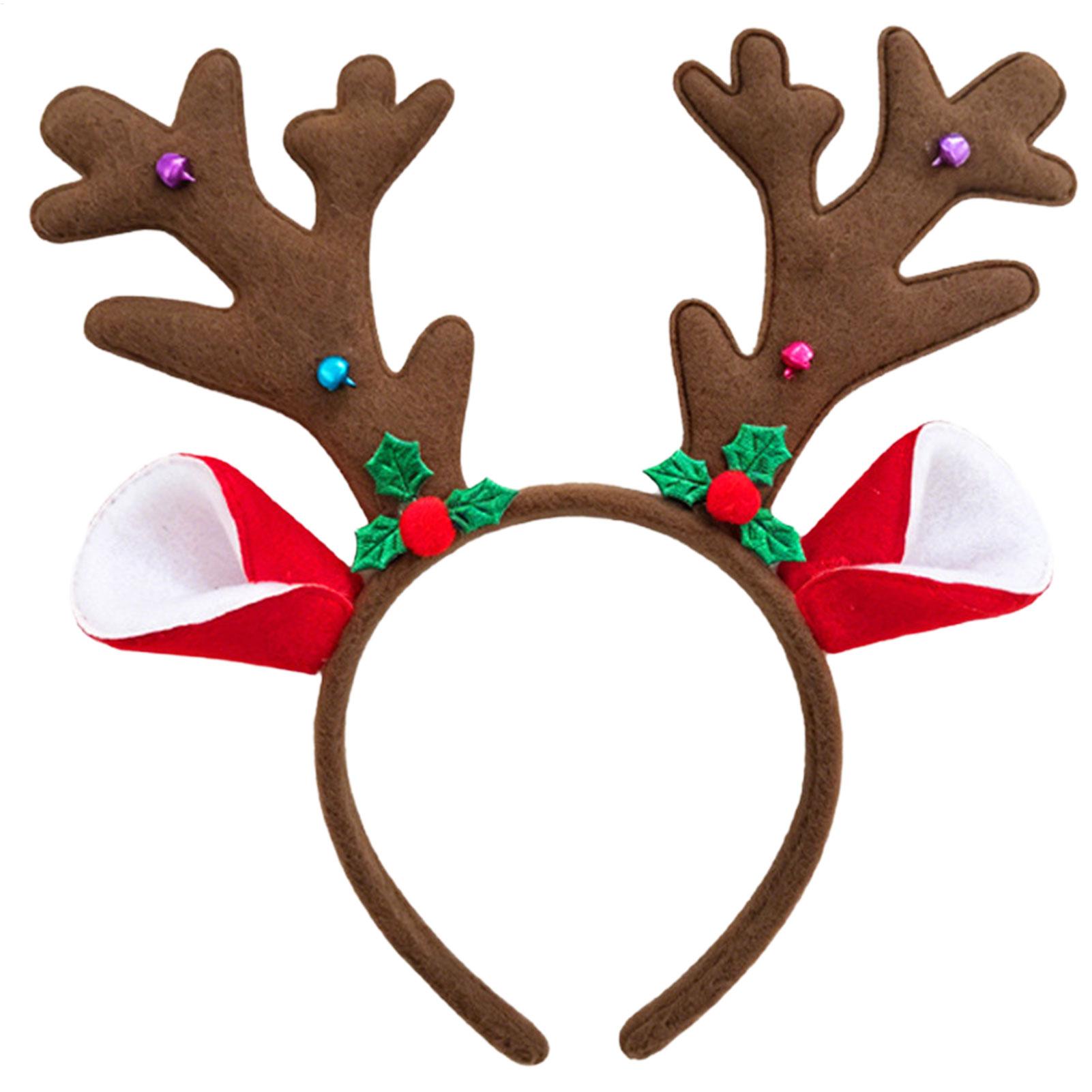 クリスマスデコレーション、角のついたヘッドバンド、パーティー - Reindeer Antlers Headband のレビューと価格
