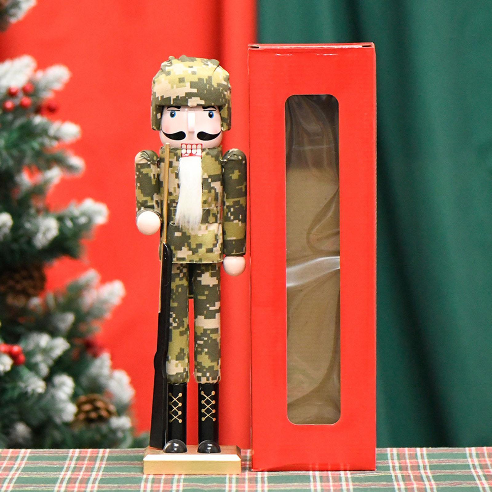 木製のくるみ割り人形、クリスマスのくるみ割り人形の彫刻、卓上 - Nutcracker Figurine のレビューと価格