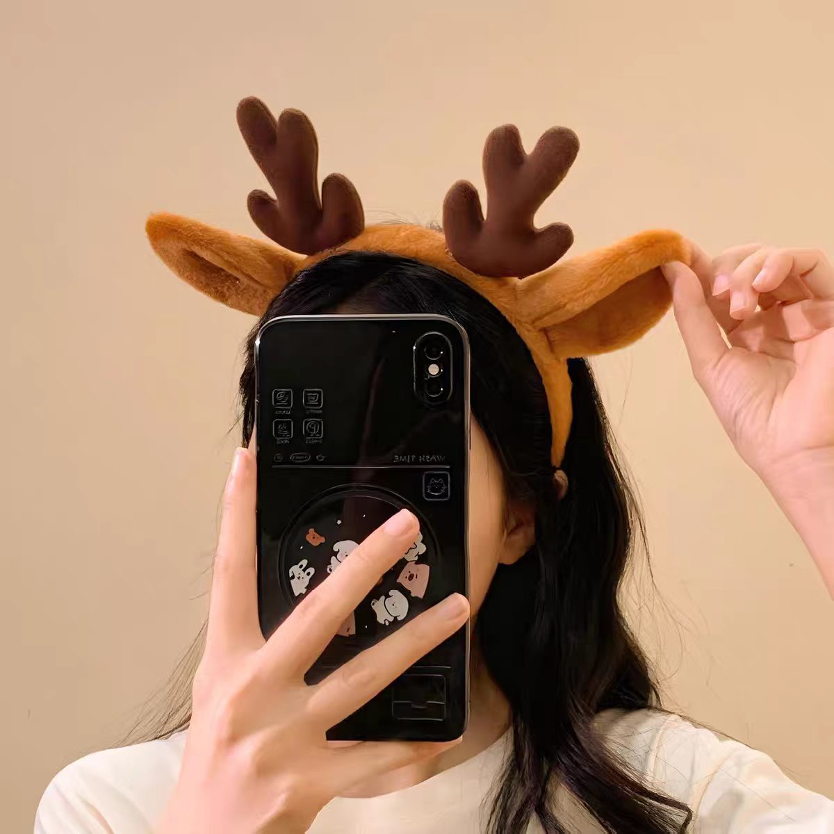 クリスマスコスチューム雪の結晶鹿の耳と角ヘッドバンドコスプレ - Reindeer Antlers Headband のレビューと価格
