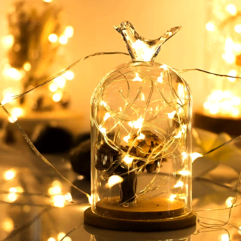 LEDフェアリーライト、電池式で点滅する銅線製のイルミネーシ - Led Fairy String Lights のレビューと価格