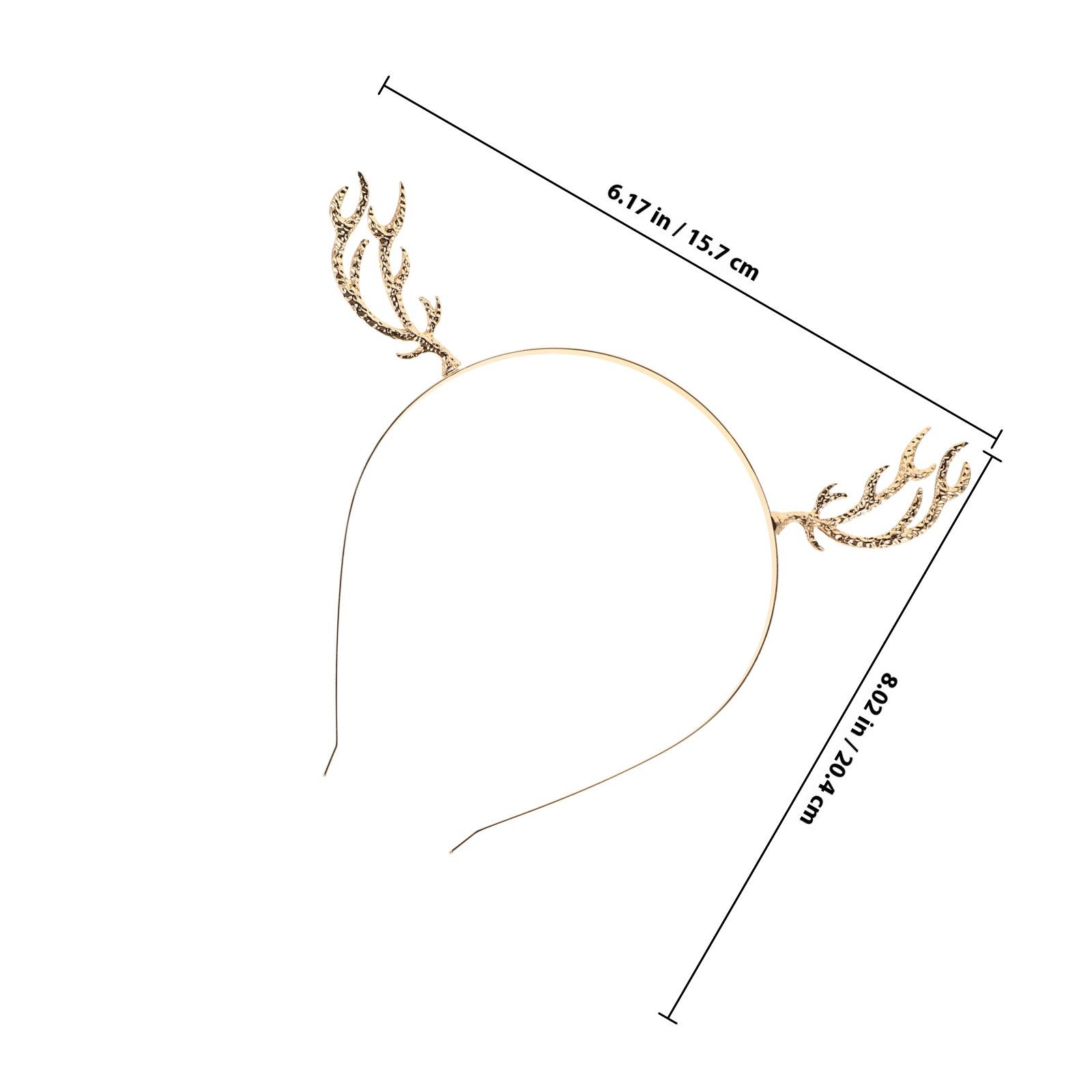 金属製ラインストーンのヘアフープ、角のついたヘッドバンド、ク - Reindeer Antlers Headband のレビューと価格