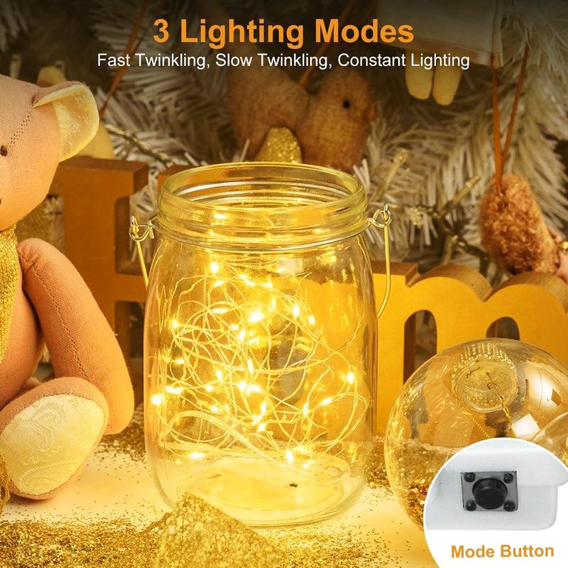 1m防水LED蛍光ライト、フレキシブル銅線フェアリーフラッシ - Led Fairy String Lights のレビューと価格